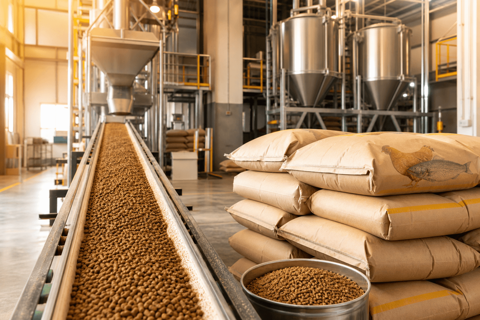 Ginika Feeds production inside the G-Prest Imperial factory
